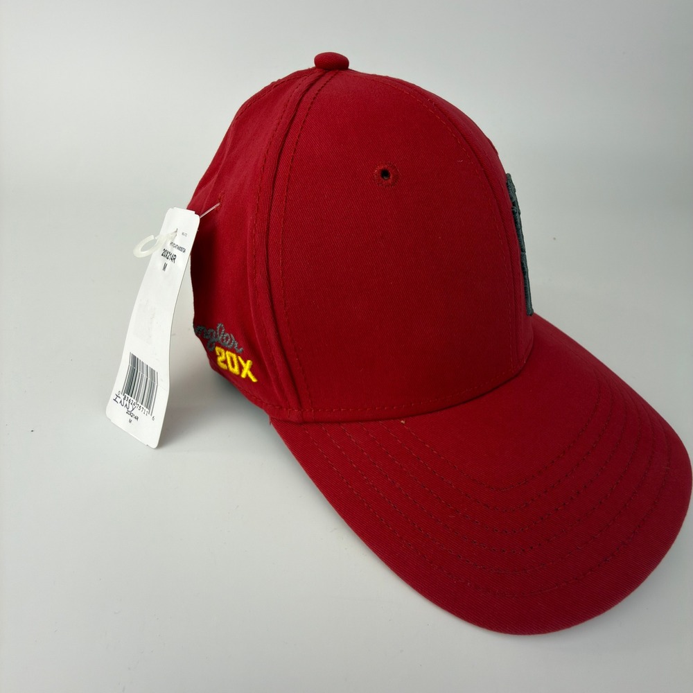 Wrangler 20X Mens Red Flex Fit Baseball Cap Hat Size M 20X214R Embroidered Logo